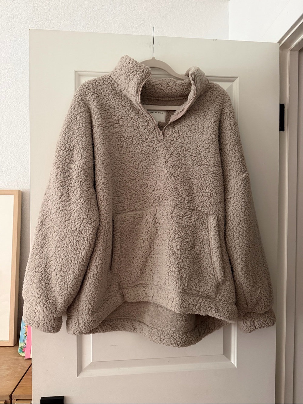 American Eagle Quarter Zip Sherpa Fleece